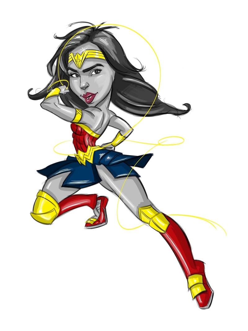 Caricature Wonder Woman